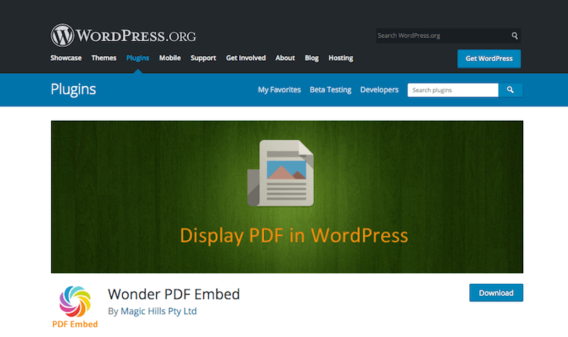 Wonder PDF Embed