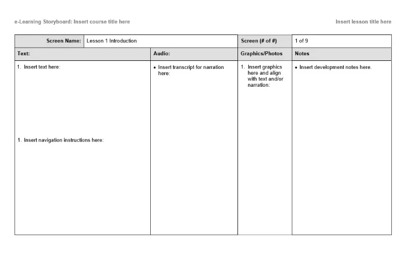 27 Modelo de Storyboard