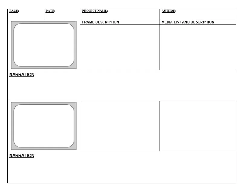 15 Modelo de Storyboard