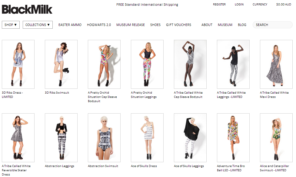 blackmilk - 14 Unconventional Online Shopping Features to Boost Conversions