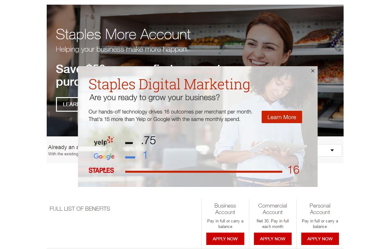 26 Staples traffic redirection popup campaign - Ecommerce CRO Marketing Lessons from Ecommerce Giants