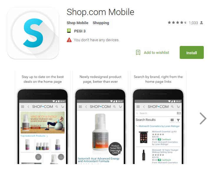 10 Shop mobile application - Ecommerce CRO Marketing Lessons from Ecommerce Giants