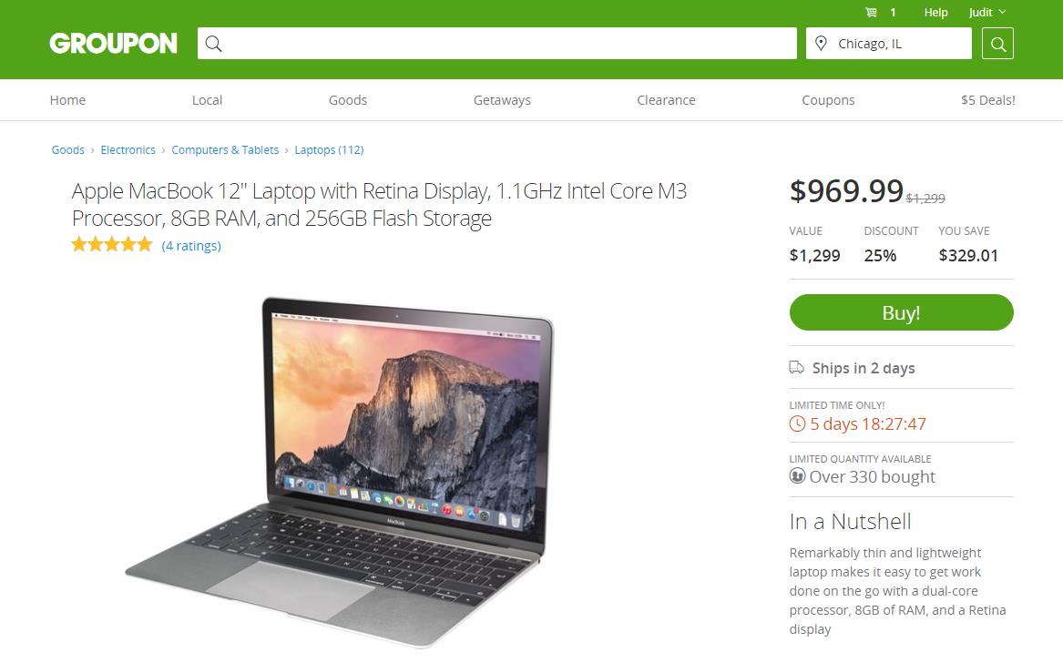 32 Groupon products for limited time - Ecommerce CRO Marketing Lessons from Ecommerce Giants