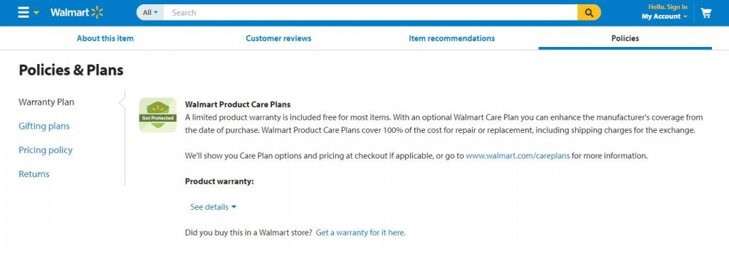 4 Walmart policies 1024x357 - Ecommerce CRO Marketing Lessons from Ecommerce Giants