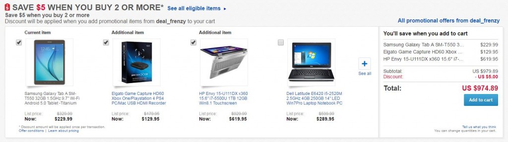 6 eBay upselling on product pages 1024x287 - Ecommerce CRO Marketing Lessons from Ecommerce Giants