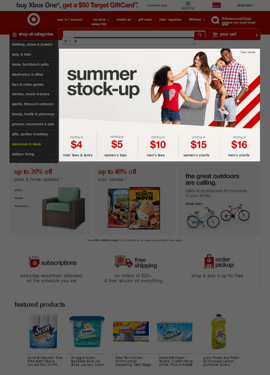 21 Target Seasonal offer on home page - Ecommerce CRO Marketing Lessons from Ecommerce Giants