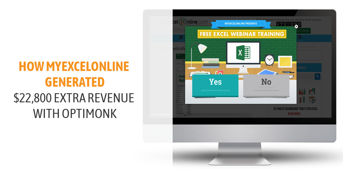 excelonline banner - How MyExcelOnline generated $22,800 extra revenue