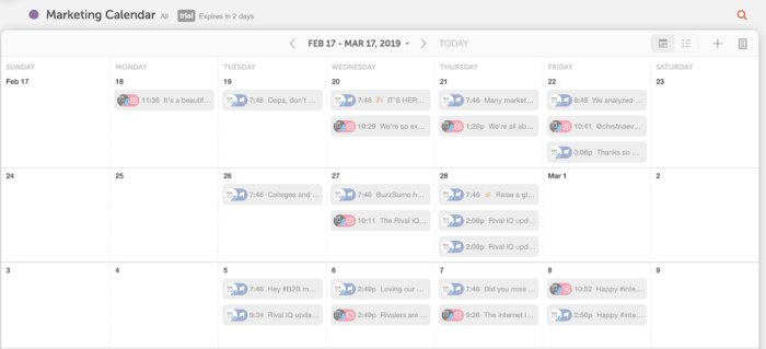 소셜, 이메일, 블로그 등을 한 곳에서 모두 볼 수 있는 CoSchedule의 일정 보기