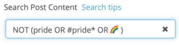 Suchkriterien für Nicht-Pride-Posts