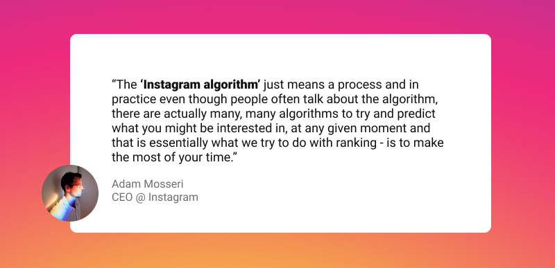 Цитата генерального директора Instagram Адама Моссери