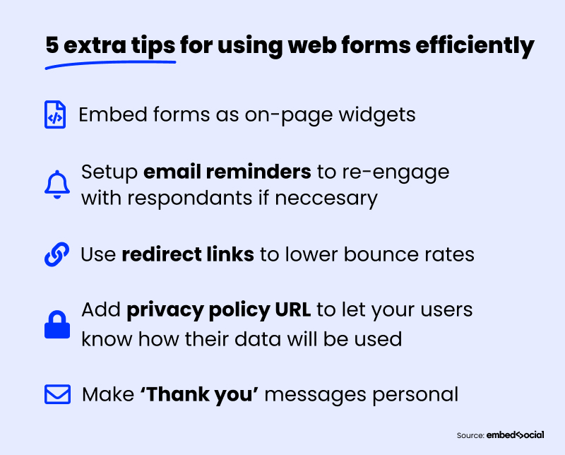 5 tips tambahan untuk menggunakan formulir web