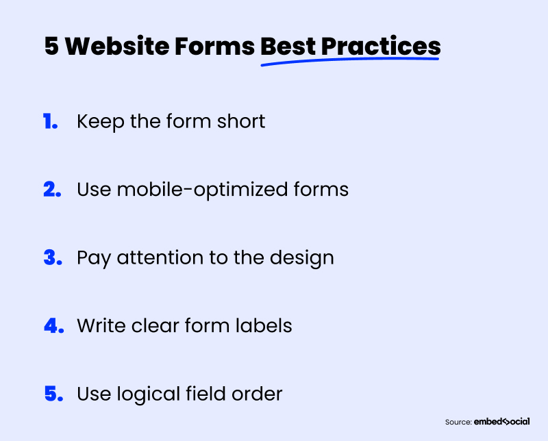 5 Best Practices für Website-Formulare