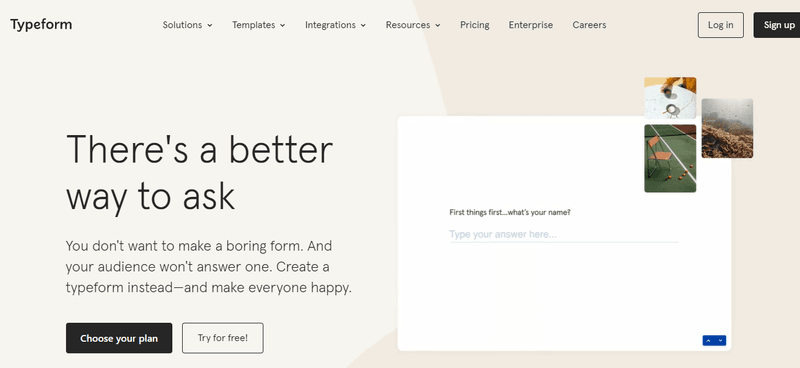 Typeform แบบฟอร์มใหม่