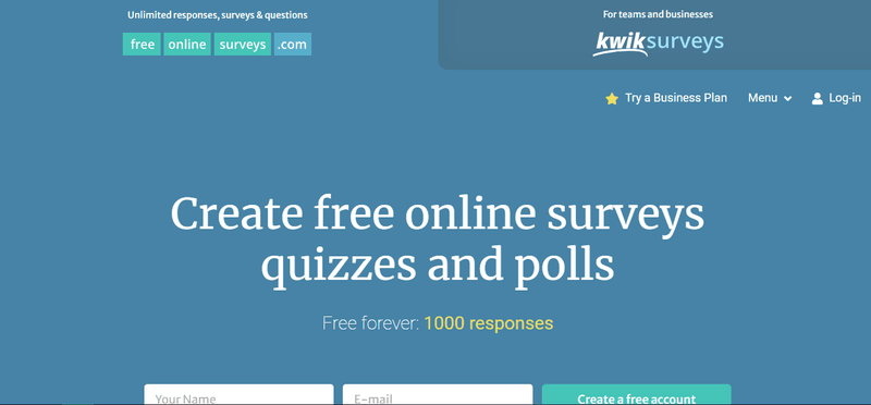 حقول نموذج FreeOnlineSurveys