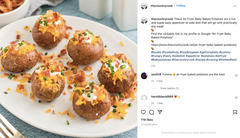 hashtag Instagram più popolari per il cibo