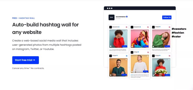 intégrer un mur de hashtags sur votre site Web