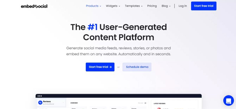 Plataforma de UGC EmbedSocial