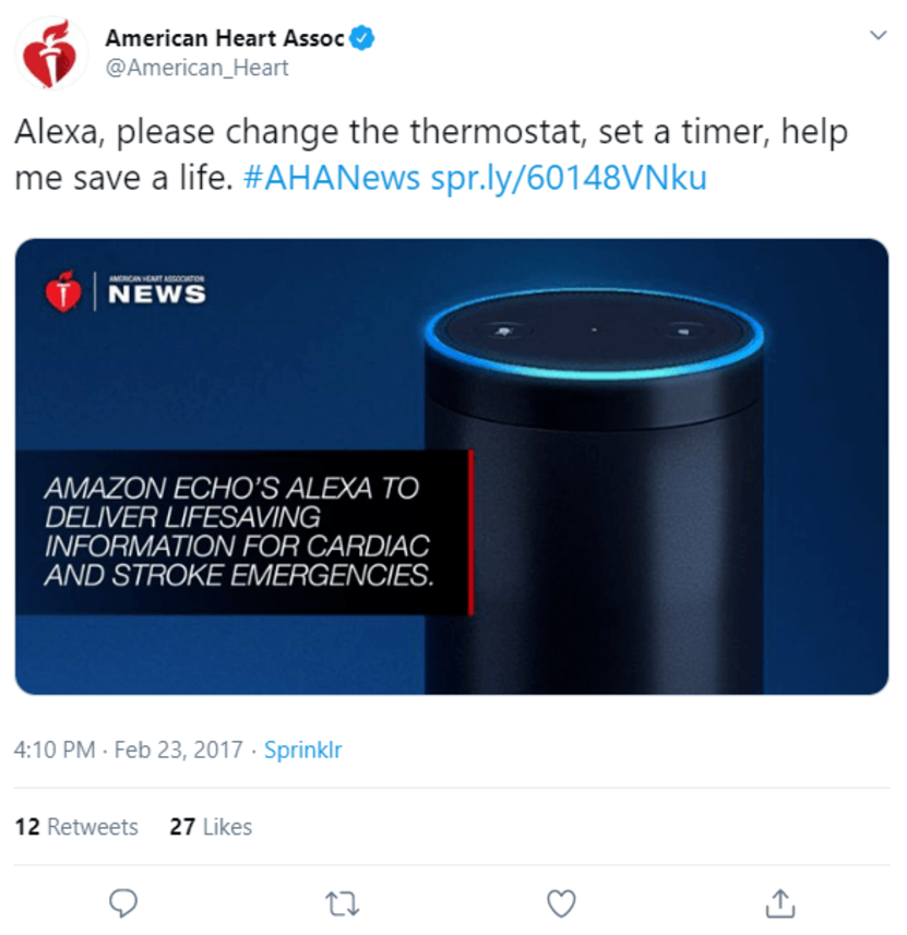 Casos de uso de Headless CMS: colaboración de la American Heart Association y Amazon Echo