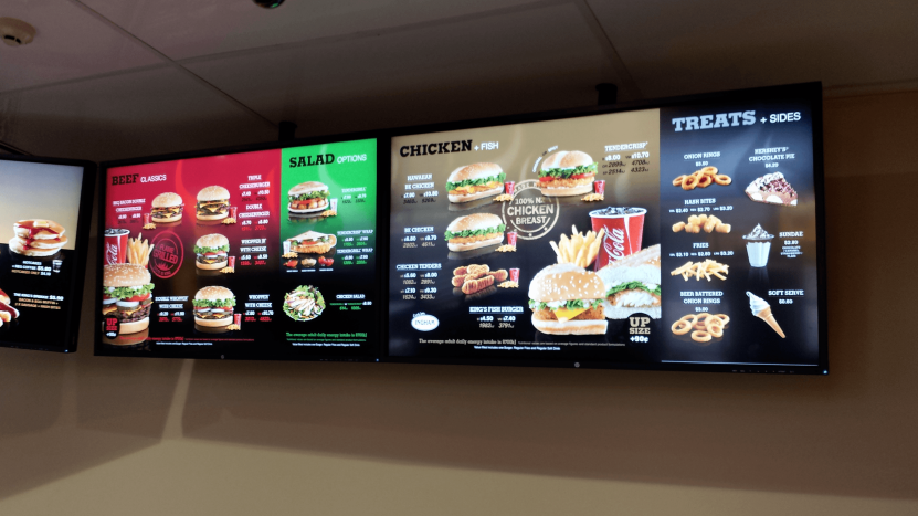 Casos de uso de Headless CMS: Tablero de menú digital de Burger King