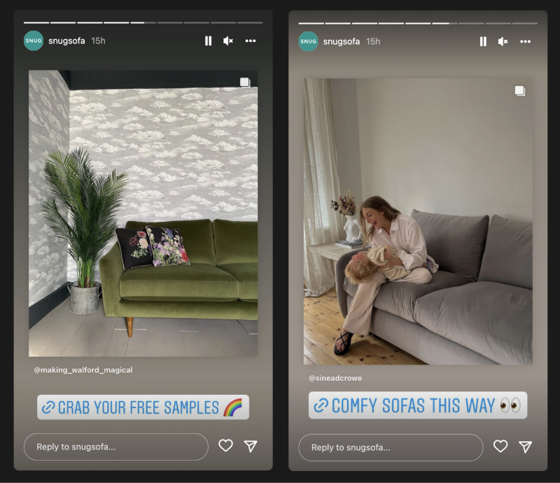 Poste einen Post in Instagram Stories erneut