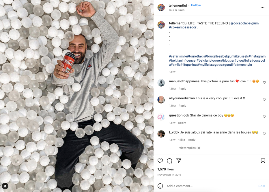 colaborare coca cola pe Instagram