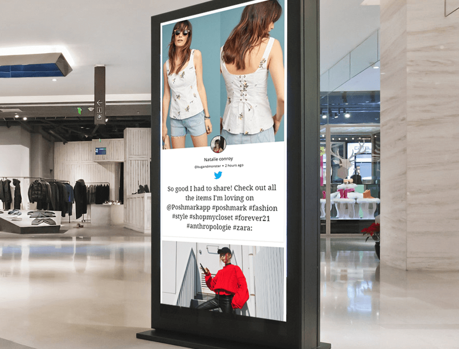 Social Wall am Kiosk