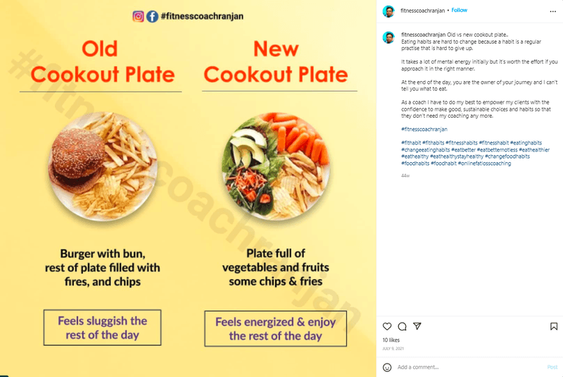 postagens criativas do instagram sobre comida