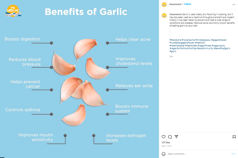 ingredientele preferate postează ca idee de conținut generată de utilizatori