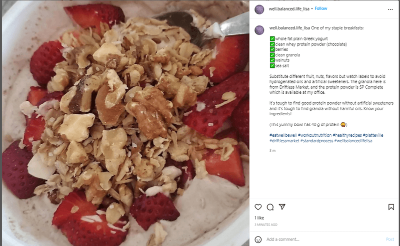 gesunde Rezepte als Ihre Instagram-Ideen