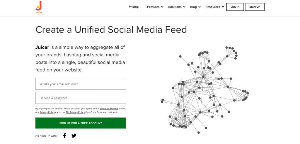 Social-Media-Widget auf der Website