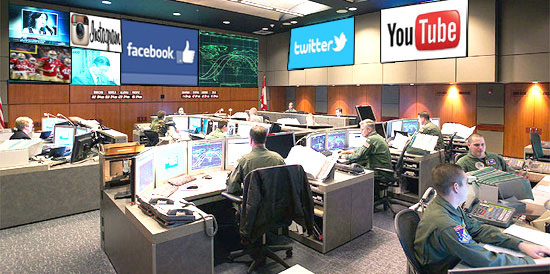 cuarto de guerra de las redes sociales