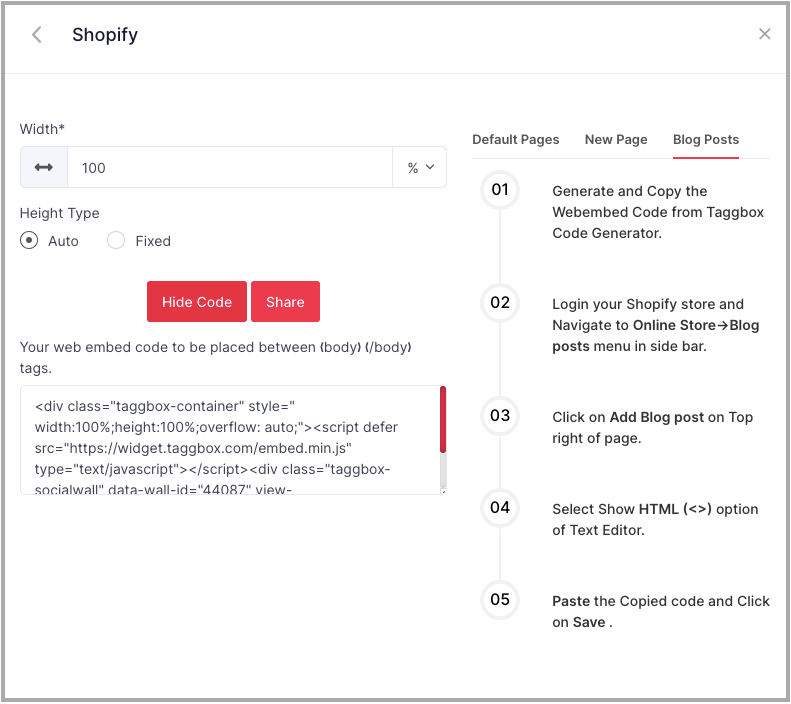 como adicionar feed do instagram ao site shopify