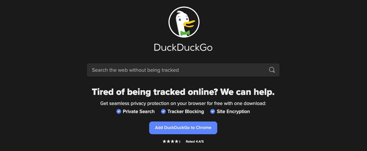 محرك البحث duckduckgo