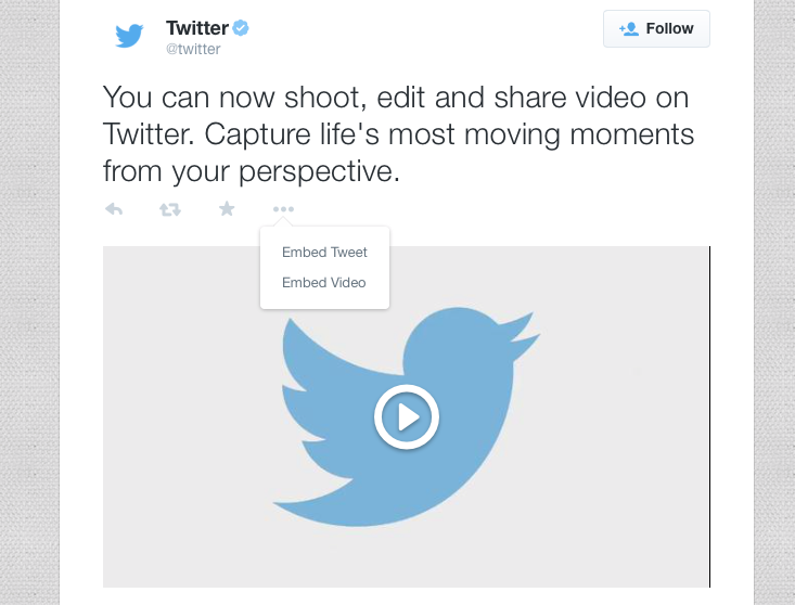 Twitter vídeo tweet