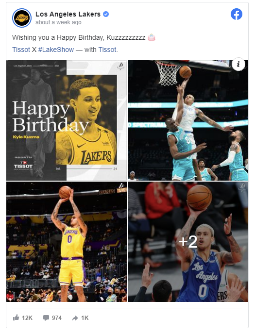 post su facebook di basket