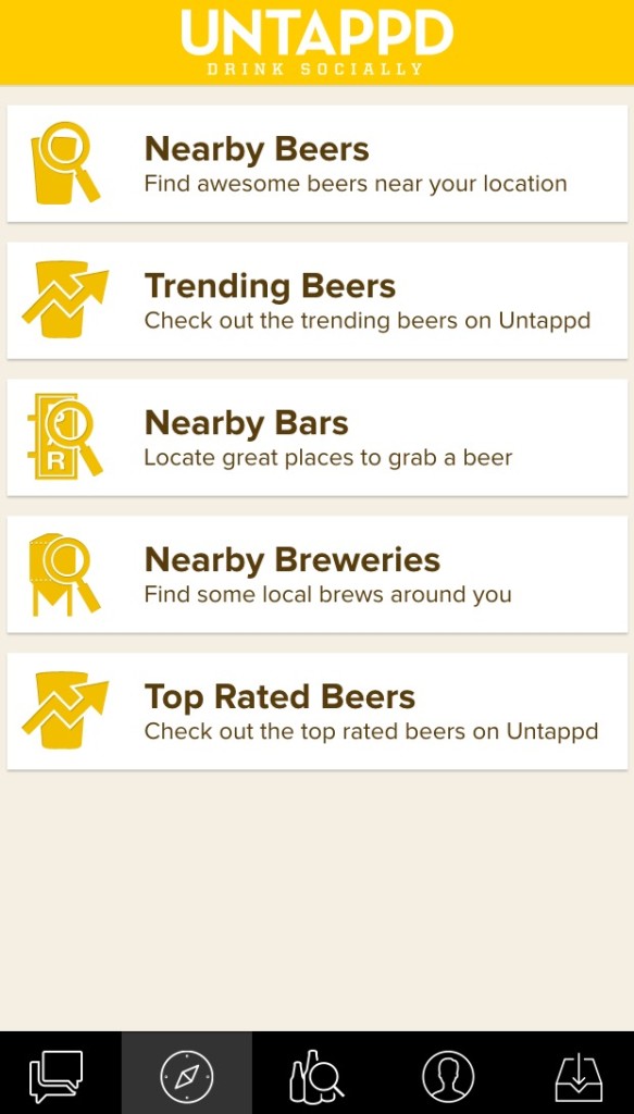 Características de la comunidad de la aplicación Untappd