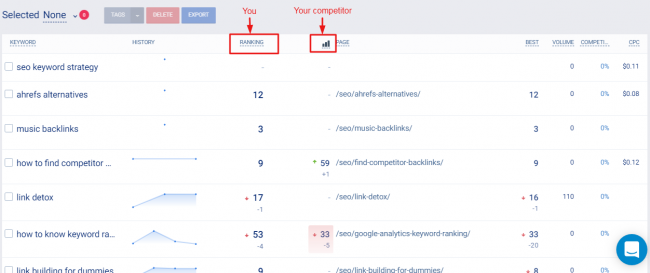 Keyword-Ranking-Bericht