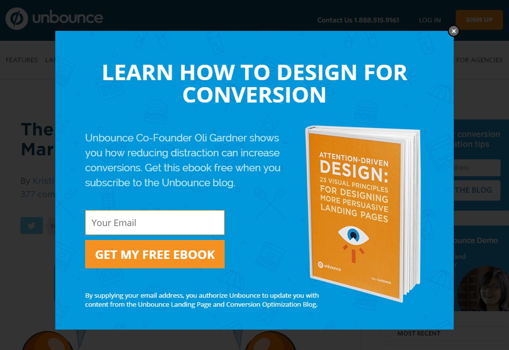 Relevant Content UnBounce - 16 Exit Popup Hacks to Grow Your List Rapidly