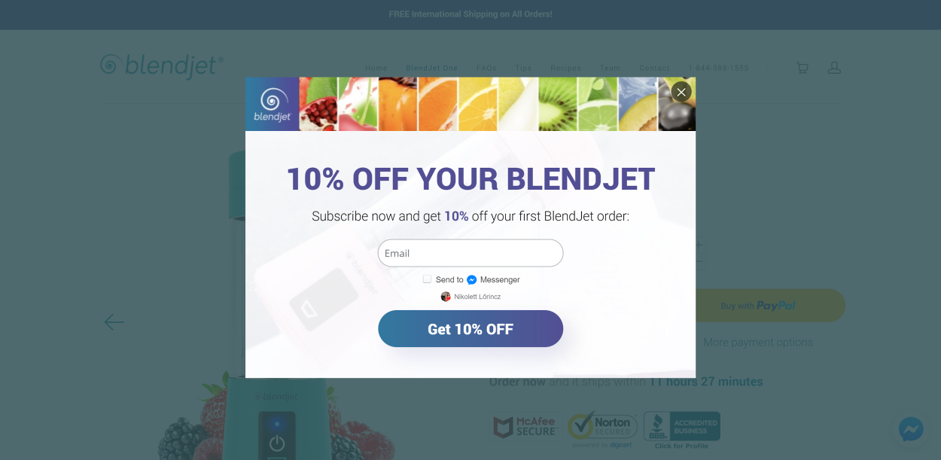 BlendJet Exit Intent Popup - 5 Mistakes to Avoid When Building a List