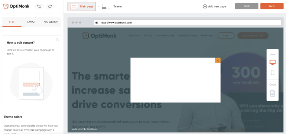 custom popup 03 - How to Create a Custom Popup with OptiMonk?