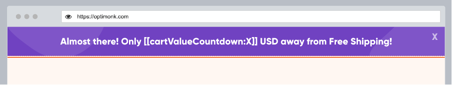 dynamic fre shipping bar setup - 14 Amazing Things You Might Not Know You Can Do with OptiMonk