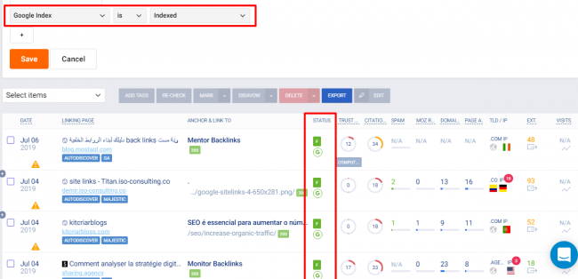 gestión de backlinks