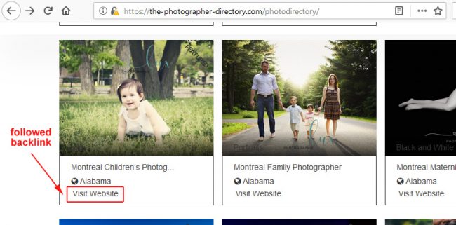 backlinks de photographie