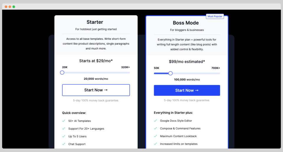 jasper ai pricing plans