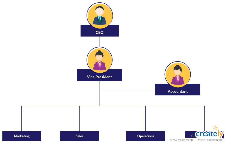 Organigramm des Managementteams