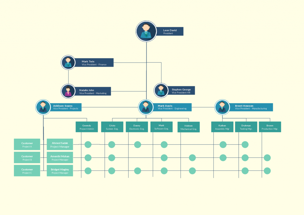 Tipos de Organogramas - Matriz