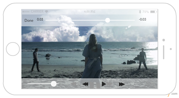 Mockup del lettore video per iPhone