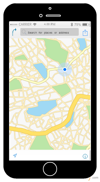 Templat Peta Lokasi iPhone