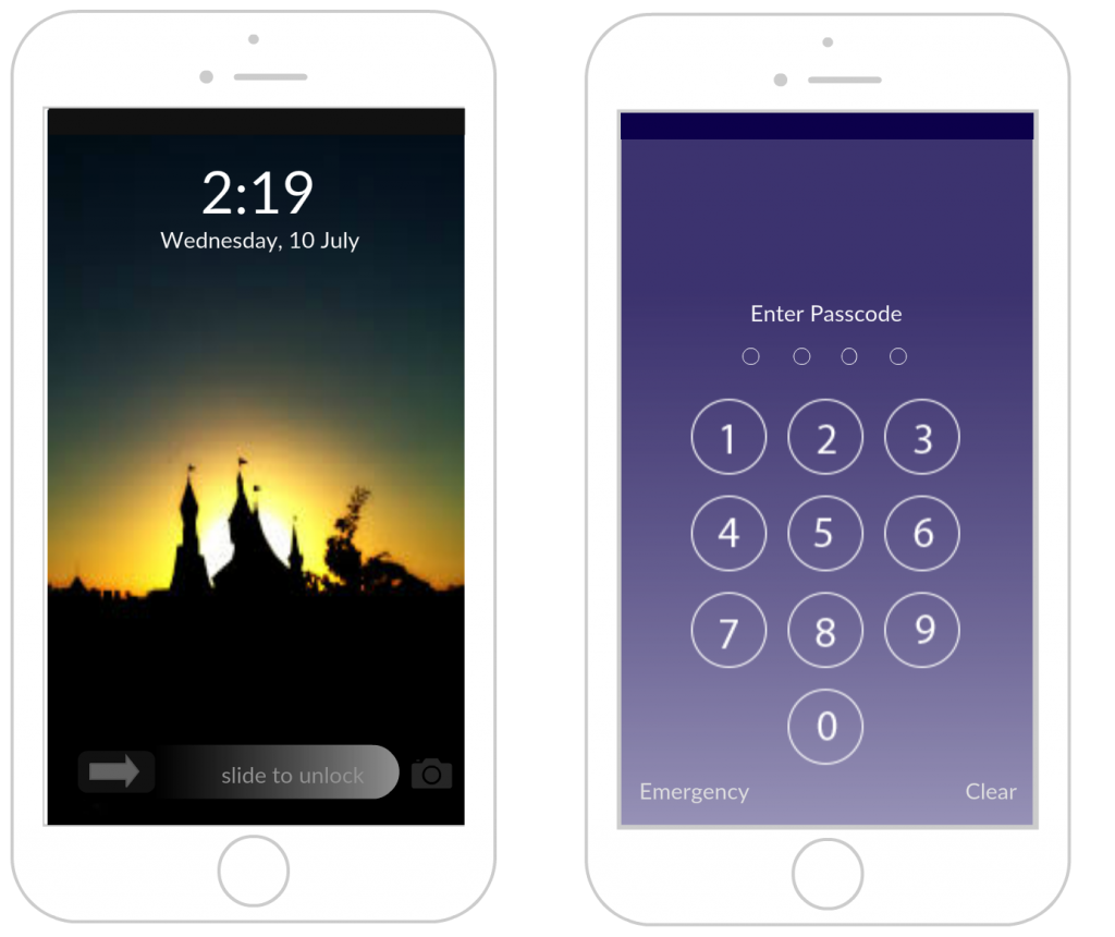 iPhone Lock Screen Mockup (Click on the image to use online)