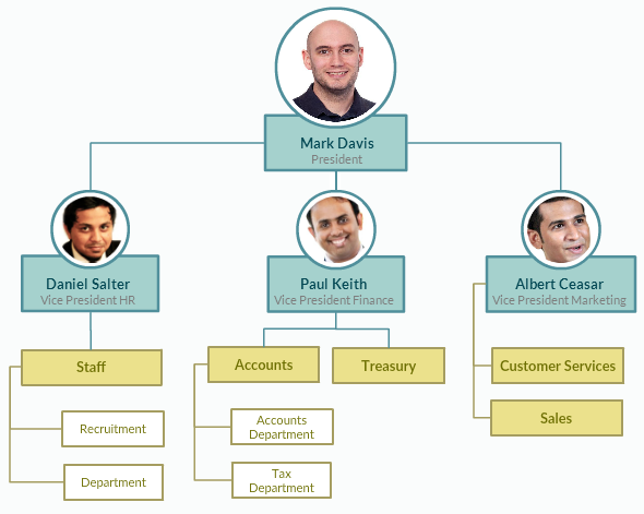 Organigramma con immagini